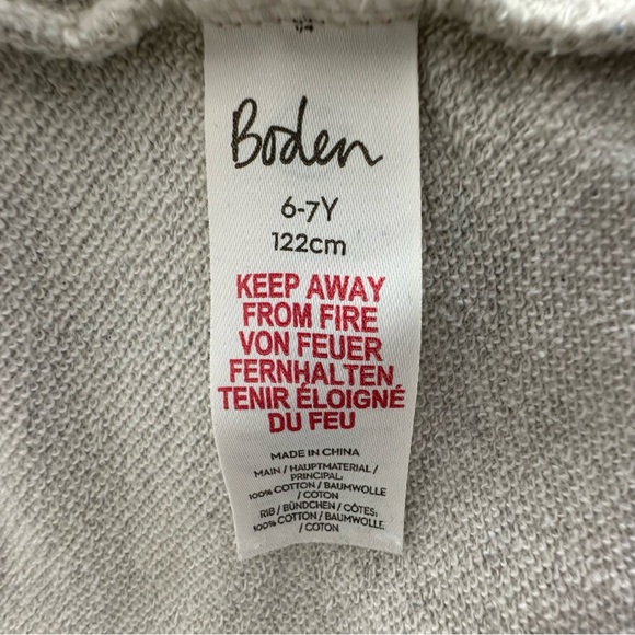 Mini Boden Blue Hoodie with Multicolor Stripes - Picture 4 of 4